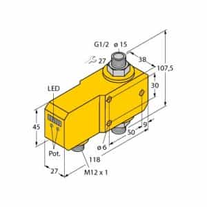 Turck FCI-D15A4P-LIX-H1141 - Turck Flow Snsr/Amp/Smrt Plg/EZTrk/Encdr