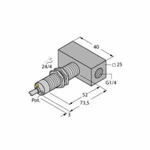 Turck FCS-M18-AP8X/D041 - Turck Flow Snsr/Amp/Smrt Plg/EZTrk/Encdr