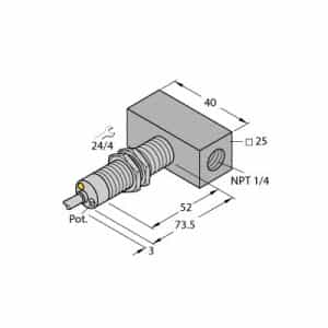 Turck FCS-M18-AP8X/D087 - Turck Flow Snsr/Amp/Smrt Plg/EZTrk/Encdr