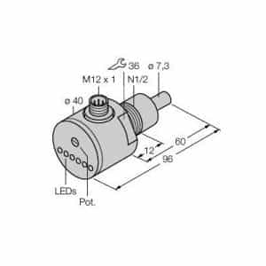 Turck FCS-N1/2A4-AP8X-H1141/L060 - Turck Flow Snsr/Amp/Smrt Plg/EZTrk/Encdr